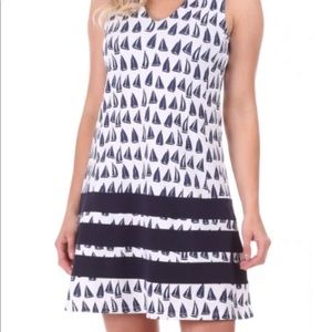 Duffield Lane Waverly Dress in Sailboat print. Worn once for family photos. EUC.